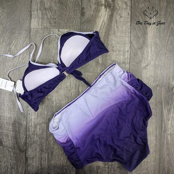 Dohaooe Sexy Halter High Waist Bikini Swimsuit Size XL - Picture 4 of 4